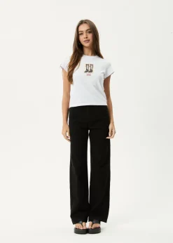 Tees & Shirts<Afends Walking  -  Baby Tee White