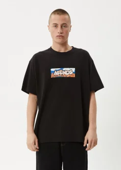 T-Shirts<Afends Wall Flower - Boxy Tee Black