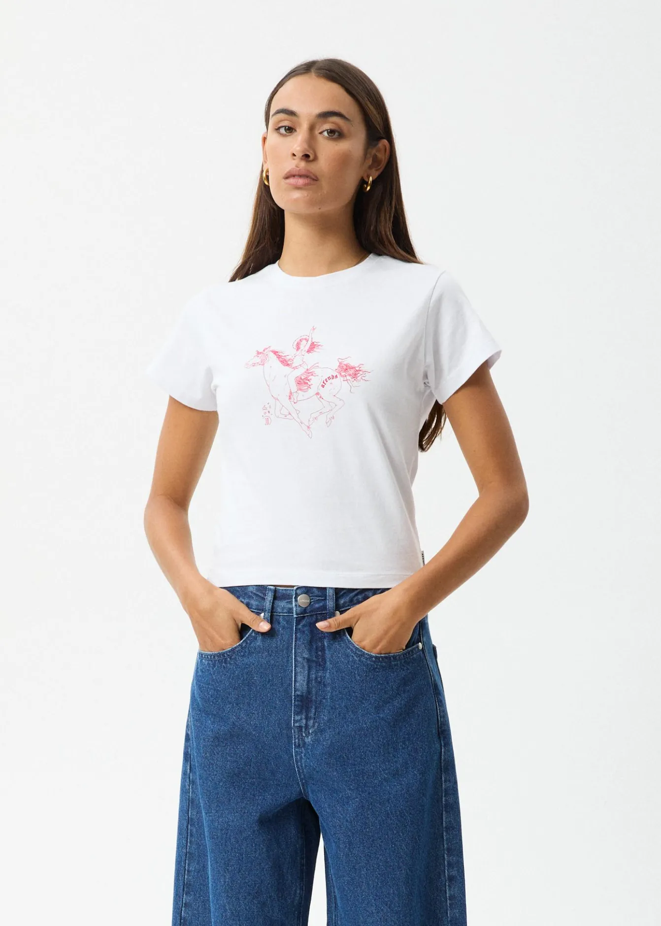 Tees & Shirts<Afends Warrior - Baby Tee White