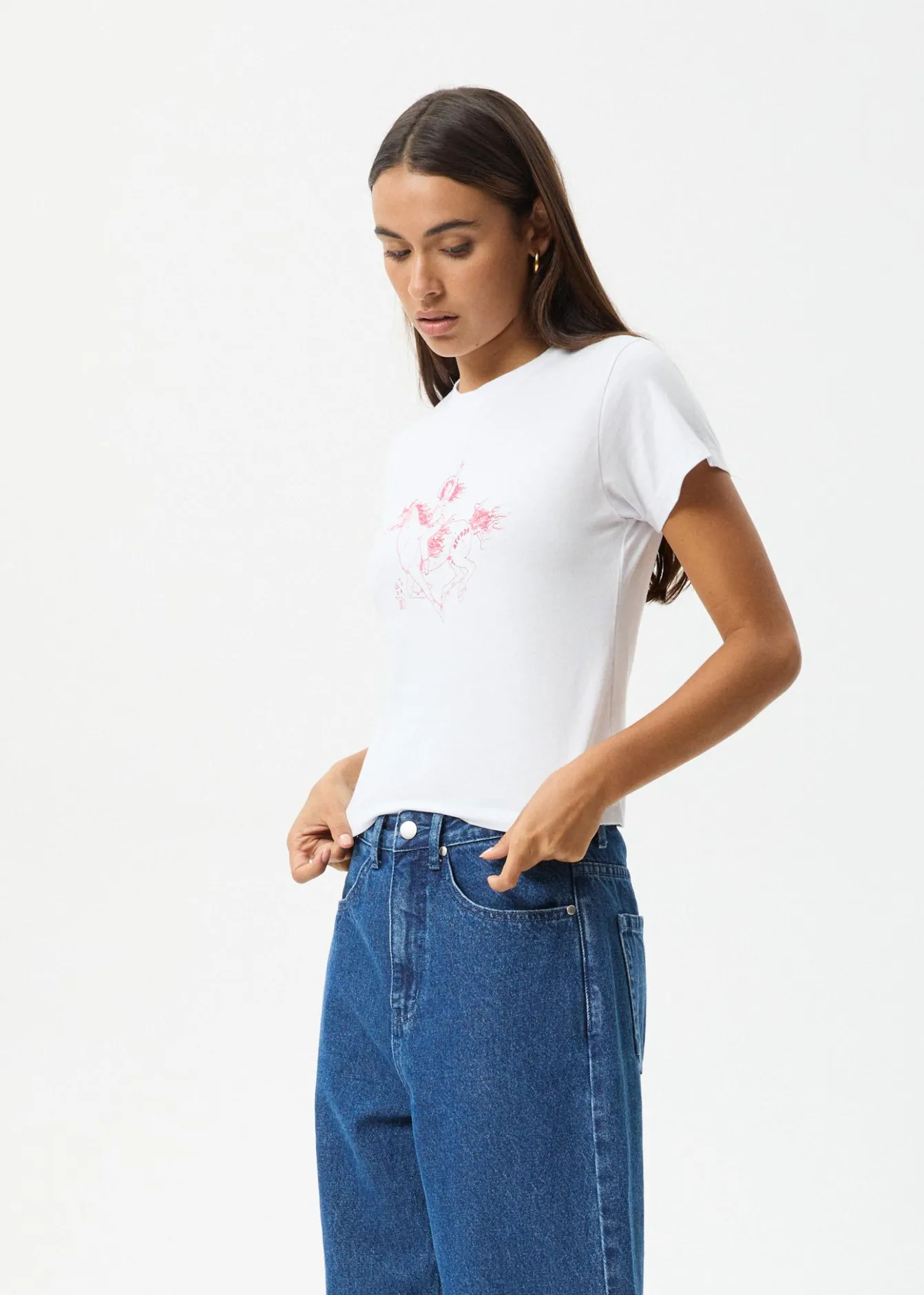 Tees & Shirts<Afends Warrior - Baby Tee White