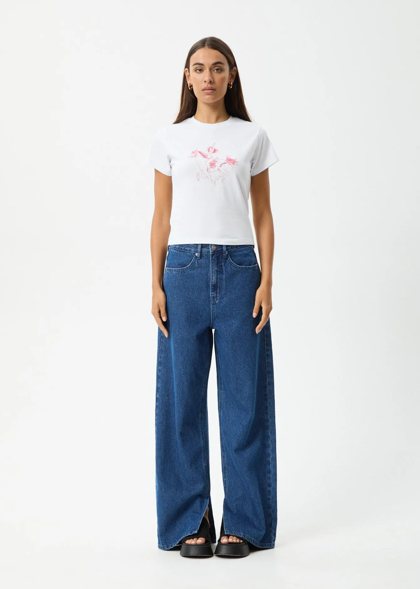 Tees & Shirts<Afends Warrior - Baby Tee White