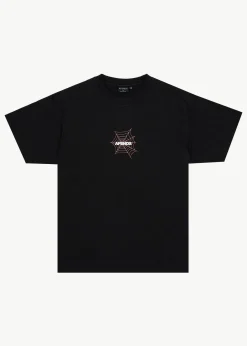 T-Shirts<Afends Webhead  - Boxy Tee Stone Black