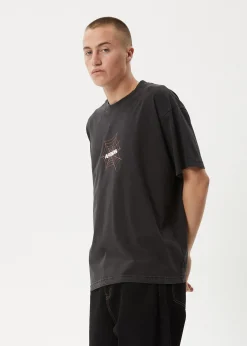 T-Shirts<Afends Webhead  - Boxy Tee Stone Black