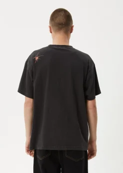T-Shirts<Afends Webhead  - Boxy Tee Stone Black