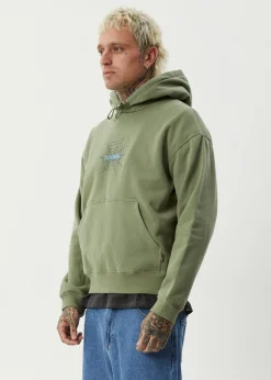 Sweaters & Hoodies<Afends Webhead  - Hoodie Oil Green
