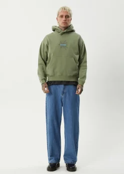 Sweaters & Hoodies<Afends Webhead  - Hoodie Oil Green