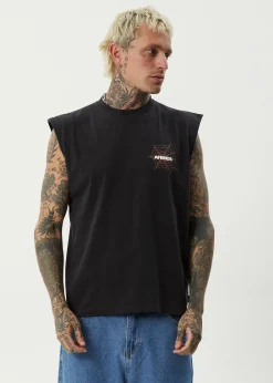 Sleeveless<Afends Webhead  - Sleeveless Tee Stone Black