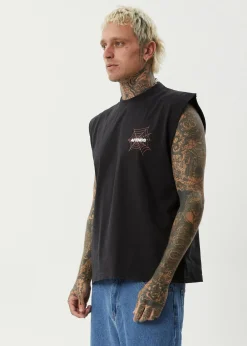 Sleeveless<Afends Webhead  - Sleeveless Tee Stone Black
