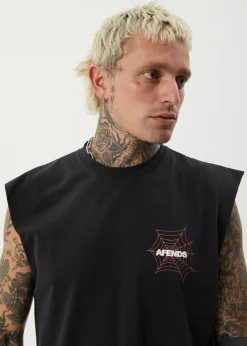 Sleeveless<Afends Webhead  - Sleeveless Tee Stone Black