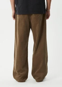 Pants<Afends Welcome Back  - Corduroy Baggy Pant Fossil
