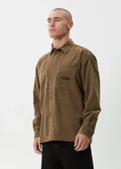 Long Sleeve|Shirts<Afends Welcome Back  - Long Sleeve Shirt Fossil