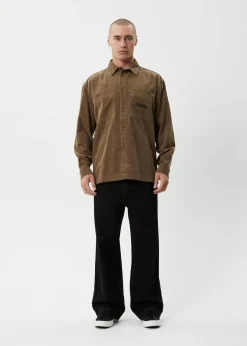 Long Sleeve|Shirts<Afends Welcome Back  - Long Sleeve Shirt Fossil