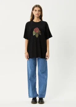 Tees & Shirts<Afends Wildflower - Oversized Tee Black