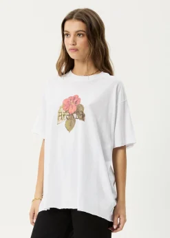 Tees & Shirts<Afends Wildflower  - Oversized Tee White