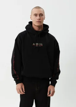 Sweaters & Hoodies<Afends Wired  - Boxy Hoodie Black