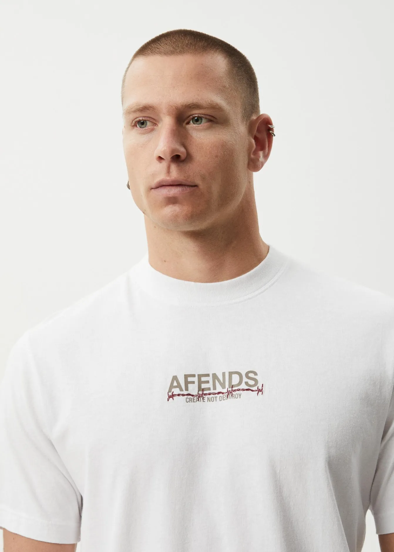 T-Shirts<Afends Wired - Retro Tee White