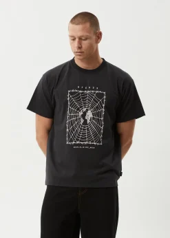 T-Shirts<Afends World Wide  - Boxy Tee Stone Black