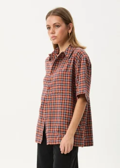 Shirts|Tees & Shirts<Afends Wrecked  - Short Sleeve Shirt Terra